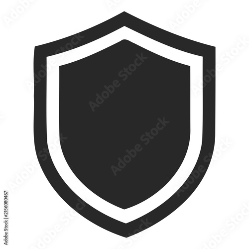 Basic Shield Security Protection Icon For Cybersecurity Safety And Defense Design