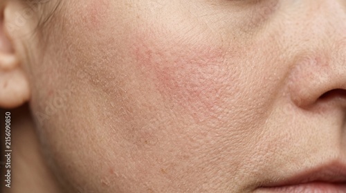 Close up of smooth female skin texture detail.