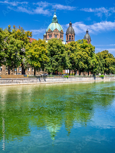 St. Lukas Kirche, Lukaskirche an der Isar, München, Oberbayern, Bayern, Deutschland