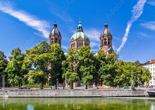 St. Lukas Kirche, Lukaskirche an der Isar, München, Oberbayern, Bayern, Deutschland