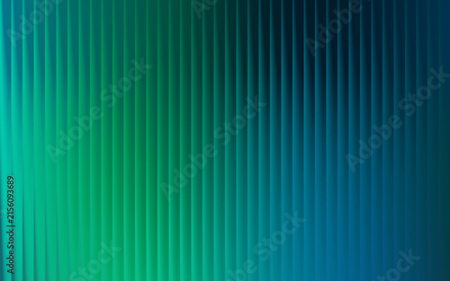 Abstract emerald green and dark blue vertical stripe blind line pattern background with soft gradient effect