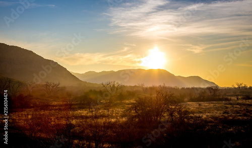 sunrise over the mountains