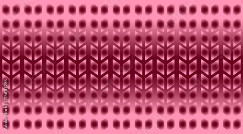 Fotografía Modern pink and magenta honeycomb pattern with circular details for feminine fashion textile backgrounds