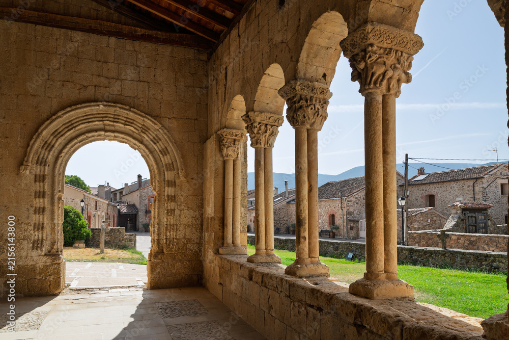 Fototapeta premium San miguel church portico in sotosalbos, segovia