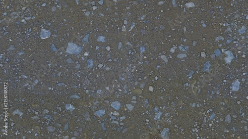 Fotografie Blue Grey Gravel and Dirt Ground Texture
