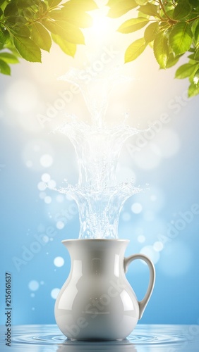Vibrant Water Drops Symbolizing Health and Vitality