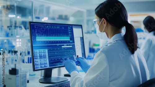 Smart Laboratory Information Management Copy Space Clinical Integration System Scene, medical technology service, AI diagnostic solutions, connected healthcare support