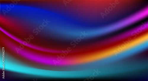 Abstract smooth flow background with vibrant neon colors used for modern digital interface and web design.