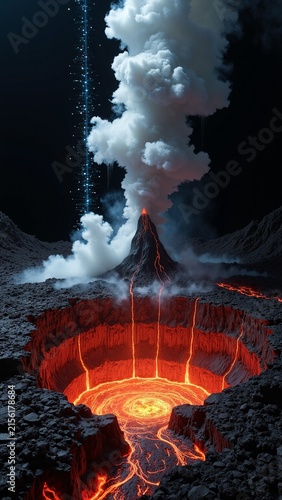 Generative AI Interface Overactive Volcanic Eruption