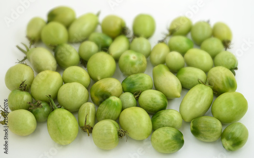 Many Unripe Green Tomatoes  Harvested crop