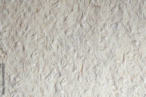 Cream Embossed Floral Handmade Paper Texture