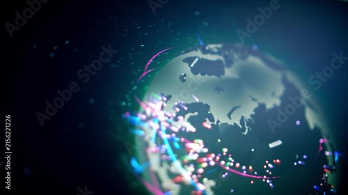 Global Cyber Threat Monitor Showing Live Cyber Attacks on World Map