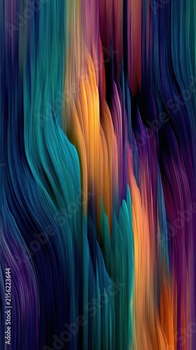 Abstract background with flowing vertical motion, rich color harmony