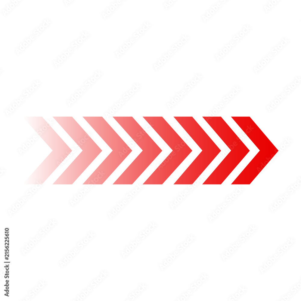 Fototapeta premium Red Gradient Chevron Arrow Pattern for Forward Direction and Motion