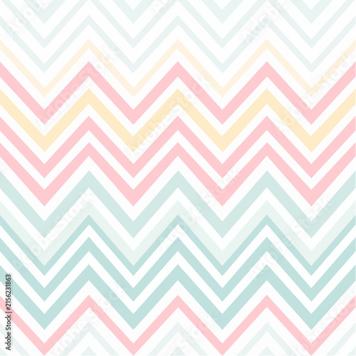 Pastel Zigzag Line Vector Art