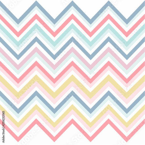 Pastel Zigzag Line Vector Art