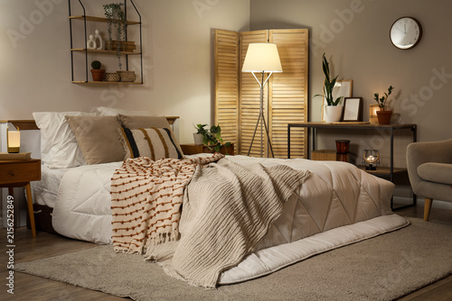 Interior of stylish bedroom...