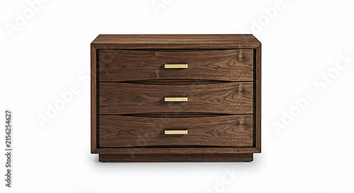 wooden cabinet isolated on white