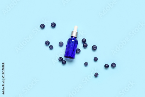 Composition with bottle of ...