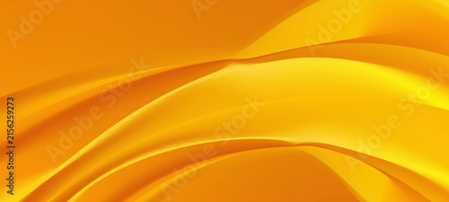 Abstract Yellow and Orange Gradient Wave Background