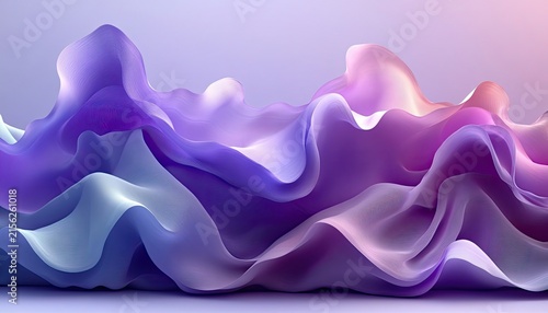 Flowing purple fabric, light pink accents, wave-like structure. Ideal as a backdrop, texture or creative graphic design element.