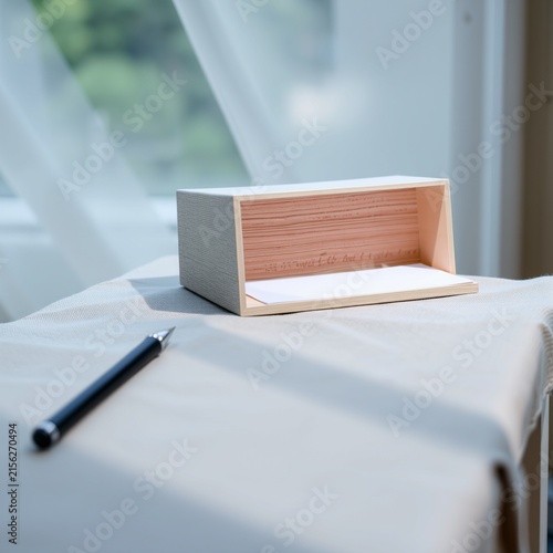 фотографія An empty inbox and outbox tray