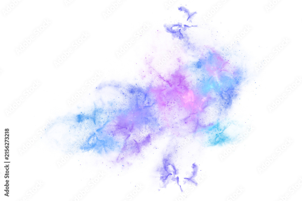 Naklejka premium Purple Blue Neon Smoke Fog Glow Abstract Light Effect Element