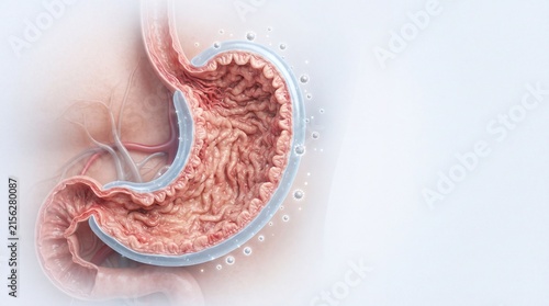 Healthy Stomach Lining With Protective Barrier, Gastric Health and Digestive Protection Concept