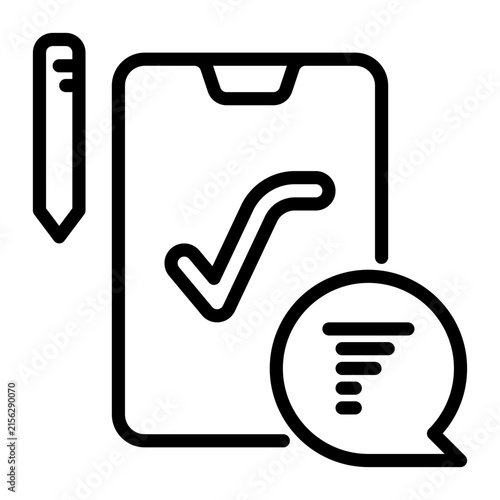 Clipboard icon, line icon style