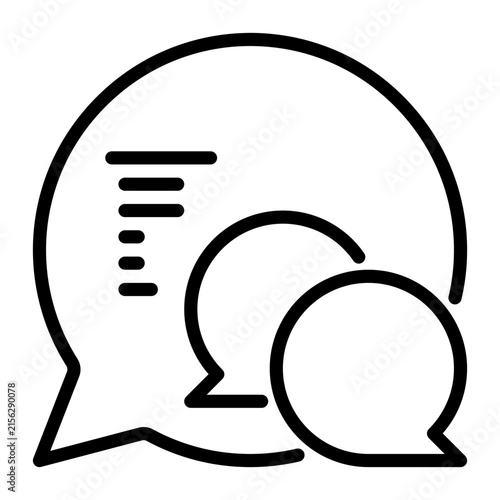 Conversation icon, line icon style