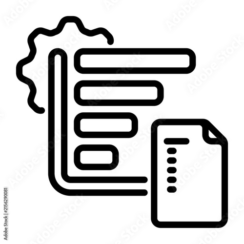 Horizontal icon, line icon style