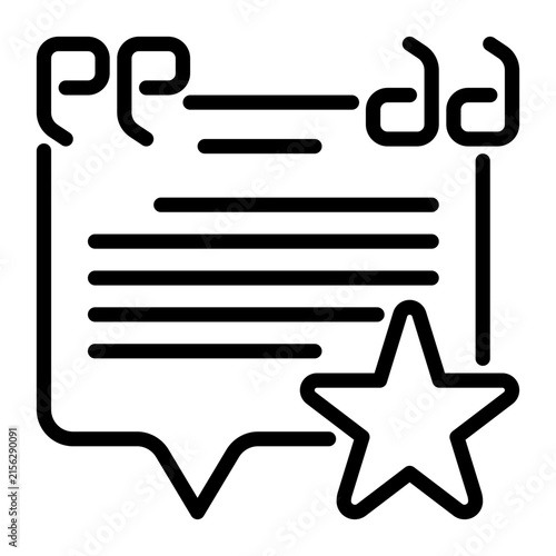 Testimonial icon, line icon style