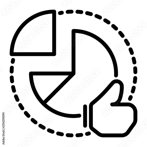 Pie Chart icon, line icon style