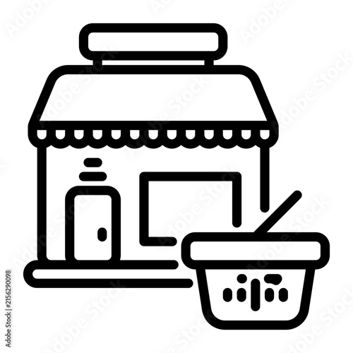 Store icon, line icon style