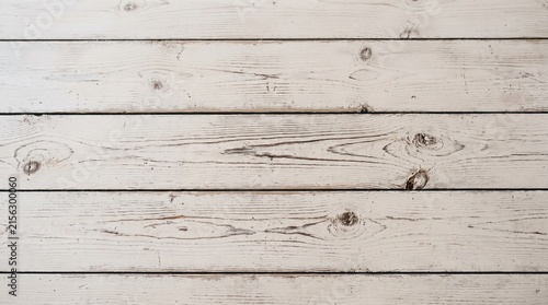 Whitewashed wooden planks background. Rustic white wood texture for design projects.