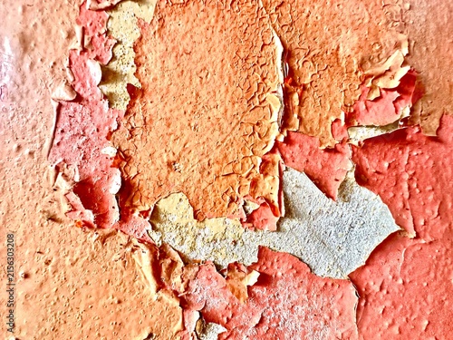 Plakat red paint on a wall