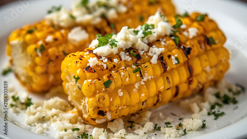 Grilled Corn on the Cob with Cheese and Herbs - Delicious Summer Food