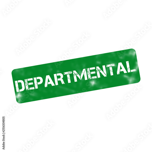 фотографія Departmental green rubber stamp, weathered office ink seal, grunge departmental