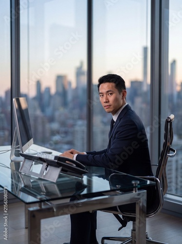 Professional Cybersecurity Expert Performing AI Red Teaming in Modern Office