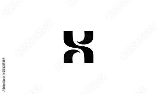 Letter X brand identity logo in a flat vector design