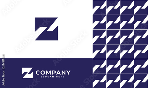 Letter Z brand identity logo in a flat vector design style.