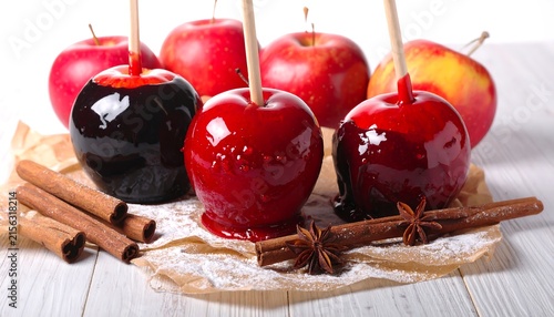 Gourmet Chocolate Covered Apples Decorated For Halloween