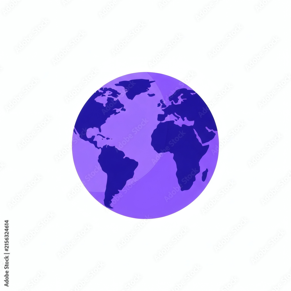 Fototapeta premium Purple Full Moon Vector Illustration