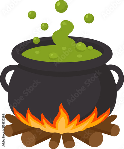 Witch's cauldron illustration