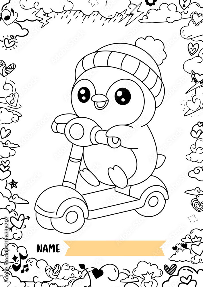 Fototapeta premium Cute robot mascot character holding pencil ready for creative work or education design
