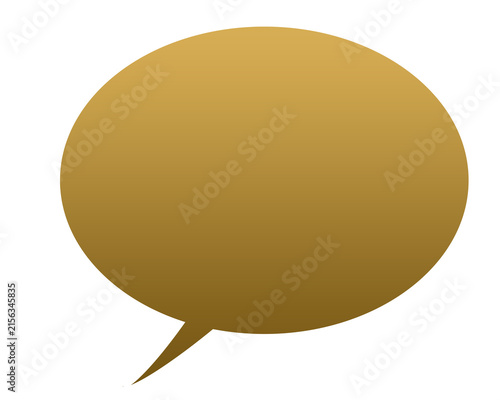 Canvastavla Glossy Brown Speech Bubble Chat Icon for Web App and UI Interface, Elegant Brown