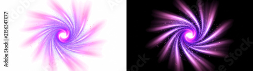 Swirling Particle Radial Light Beam Explosion, Luminous Energy Burst Effect Cutout with Real Transparency