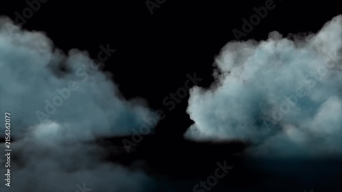 Fluffy Clouds Passing and Drifting Overlay with Alpha Channel.