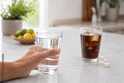 Choosing Water Instead of Sugary Soft Drink