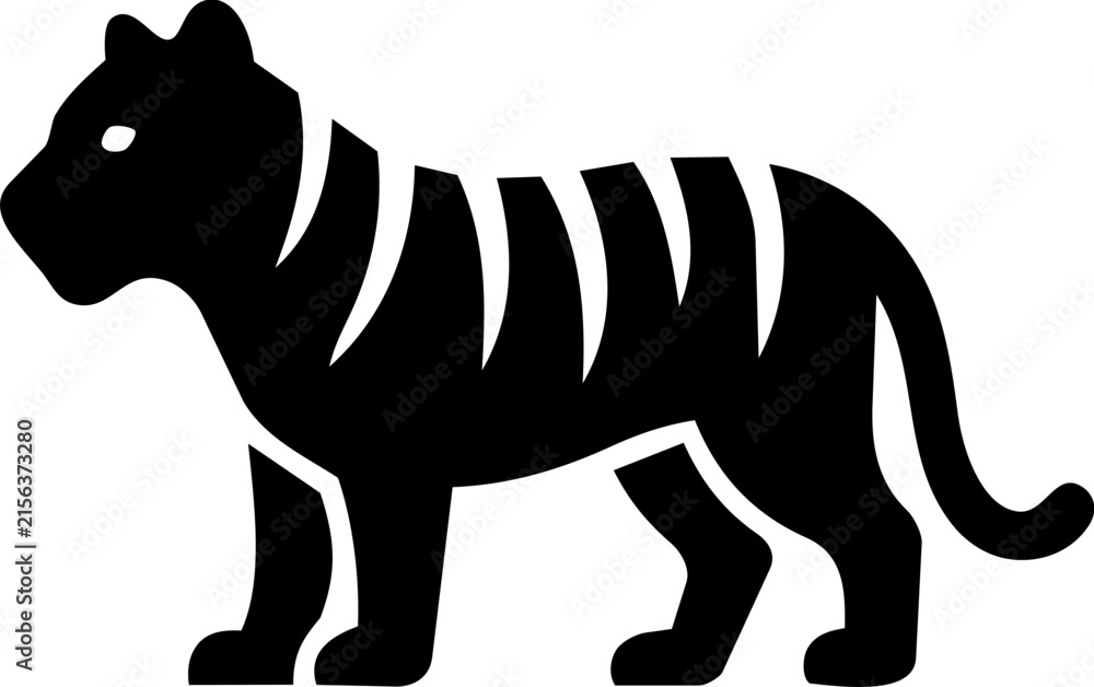 Fototapeta premium Tiger Animal Icon